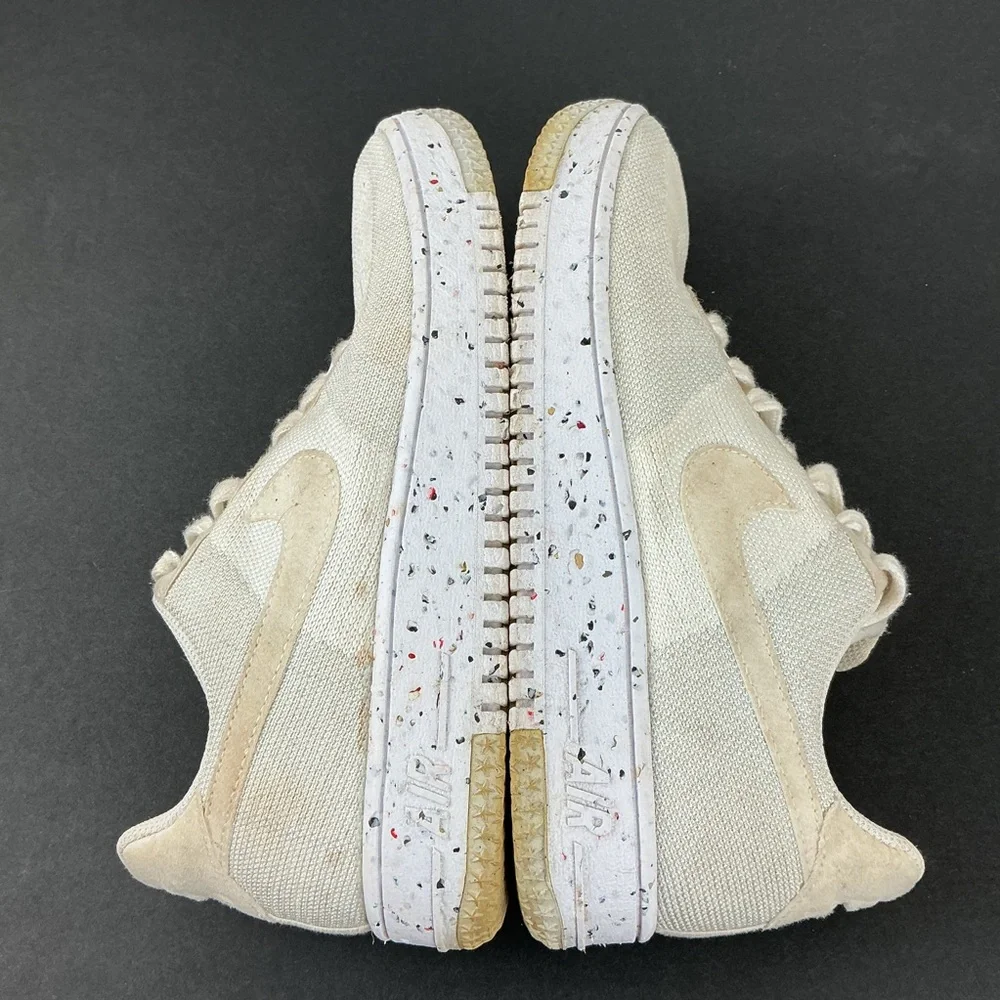 Nike Air Off White Knit Sneakers Athletic Back to School Size 6.5 Big Girl Youth